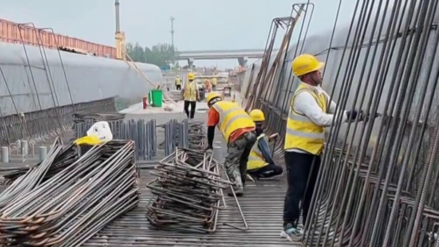 30秒看工程攻坚瞬间｜平漯周高铁建设取得新进展