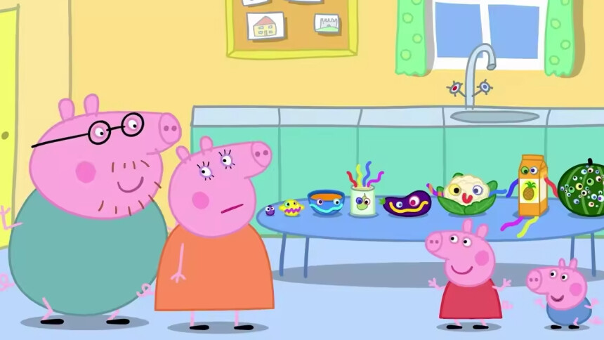 佩奇误会妈妈怀了八个宝宝，猪爸爸竟跟着起哄