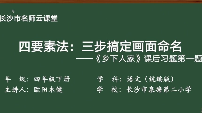第9集 四要素法：三步搞定画面命名 欧阳木健