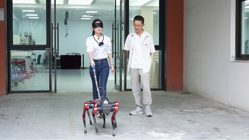 导盲机器人的六足设计有何用意？